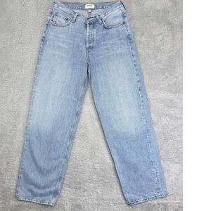 AGOLDE Los‎ Angeles V Waist Baggy Jeans Light Wash Denim Button Fly Size 28